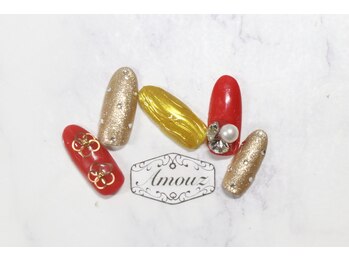 アモウズ(Amouz)/定額[成人式/和装/和柄ネイル]3