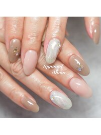 ニュアンス春ネイル
