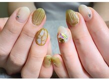 ミスティーズネイル(Misty's Nail)/大人のシースルー秋ネイル