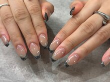 エクラス 銀座(Heclats)/ラメ/フレンチ/ブラック/冬