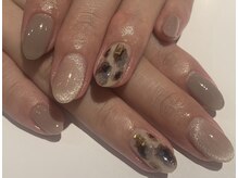 カラン 焼津店(CALIN)/ニュアンスレオパードネイル