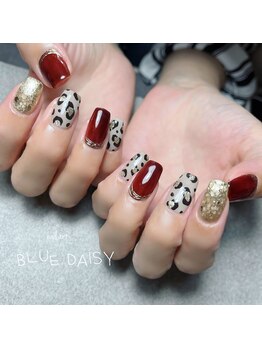 ブルーデイジー(BLUE DAISY)/leopard nail
