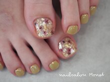 ネイルサロン モネ(Monet)/【フット】押し花デザイン