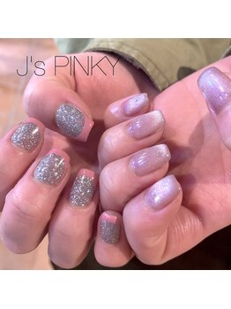 ネイルスペース ジェイズ ピンキー(NAIL SPACE J's PINKY)/キラキラピンクネイル