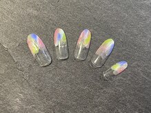 グラマーネイル(Glamor nail)/フレンチ×カラー