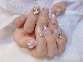 マグネットリボンハートネイル