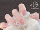 フレンチ×チェッカーネイル