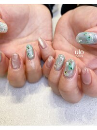 押花や色々なキラキラニュアンス