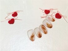 FAST NAIL 荻窪駅前店【パラジェル/ジェルネイル専門/定額/マグネット/フットネイル】/ピーコック　フレンチ【11634】