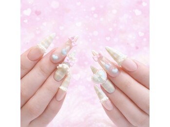 ハート／くすみピンク