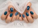 ブルーニュアンス風ネイル