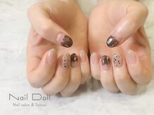 ネイルドール(Nail Doll)/マイカジェル×ブラウン