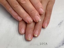 ネイルアトリエルカ(nail atelier LUCA)/M-113 大人ガラスフレンチネイル