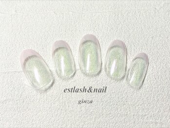 エストラッシュアンドネイル 銀座店(est lash&nail)/ミラーフレンチネイル