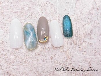 アンベリール 横浜店(Embellir)/(1785)天然石風ネイル