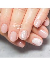たゆ ネイル(たゆnail)/シェルとキラキラフラワーネイル