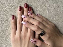 ハートデザインネイル