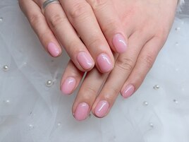 ピンクワンカラーネイル♪