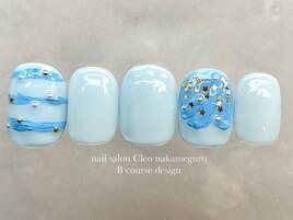 【ブルーボーダーネイル】