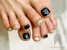 オーラ レアレア市川店内(AURA)/ネイビー×ホワイトシェル