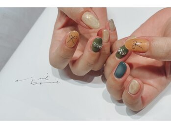 ribbon design nail ◇