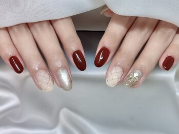 大人っぽ冬ネイル