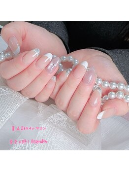 美人計ネイルサロンの写真/シンプルながらも洗練されたスタイルで指先を美しく演出・・・♪派手ネイルが出来ない方や初心者の方にも◎
