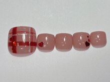 ネイルメゾン 渋谷店(NAIL MAISON)/赤チェックネイル￥7500