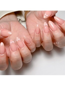 ユニサロン(uni.SALON)の写真/シンプル定額コースの他、様々なフレンチ系デザインなど、シンプルでも飽きないデザインが豊富♪