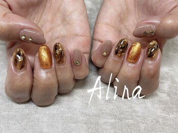 エリナネイルサロン池袋(Alina Nail Salon)/べっ甲デザイン