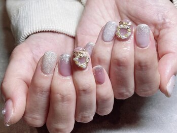 クリスマスリースネイル