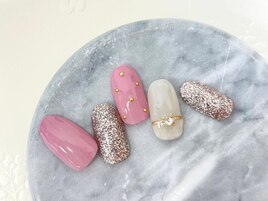 リング風華やかネイルリボン