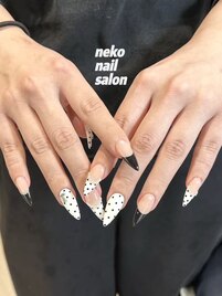 フレンチ　ドット　シンプル