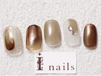 アイネイルズ 梅田店(I nails)/ブラウン韓国ニュアンス￥7700