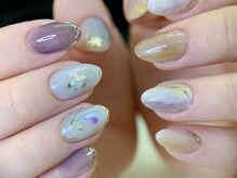 ネイルアート エクリ(Nail Art:Ecrit)/ミモザネイル