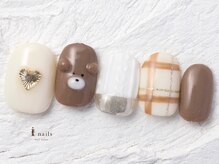 ジェミーネイル エビス(Jemiy nail ebisu)/くまチェックハート9980yen