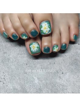 ブルーデイジー(BLUE DAISY)/Plumeria nail 