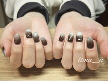 リマネイル(lima nail)/みずいろ、とブラウン。