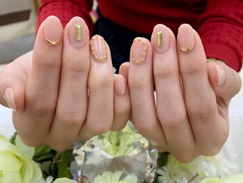 プルミエ ネイル(Premier Nail)/スタッズをのせて★ヌーディ