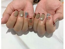 ネイルキュート アンド クールラッシュ 亀有店(nailcute & CoolLash)/バーバリーネイル