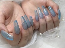 ネイル スパ ココプラス(Nail spa Cocoplus)/スーパーロングブルーネイル