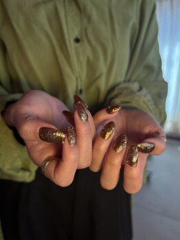 ニコネイル 三軒茶屋店(NICO nail)/gold mirror art