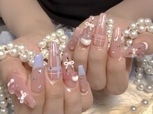 モアネイル 新宿/柘榴ネイル/持ち込み/新宿