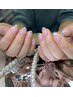 【Hand】シアーカラー+ガラスフレンチ ¥7480