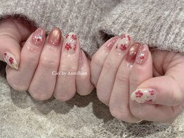 ニュアンスフラワーネイル