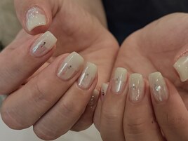 モードシンプルミラーネイル