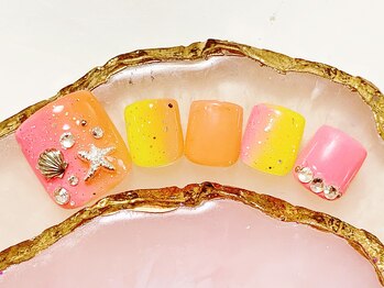 バービーフェイス 恵比寿(Barbie Face)/ピンク＆オレンジミックス