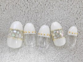 シェル埋め込みネイル