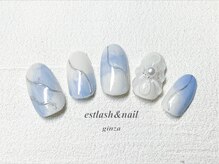エストラッシュアンドネイル 銀座店(est lash&nail)/ぷっくりフラワーネイル