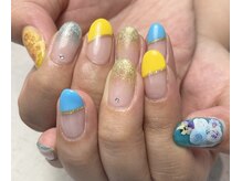 ヘアーアンドネイル ルシア(Hair&Nail Lucia)/ブルー×イエローネイル♪